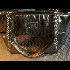 MK Michael Kors Metallic purse and wallet